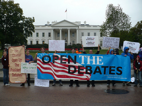 Nader & Gonzalez in Debates in Battleground States .